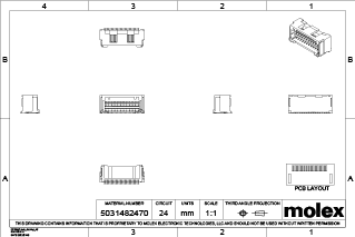 PCB Headers and Receptacles Part - 5031482470 | Molex