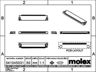 FFC / FPC Connectors Part - 541045031 | Molex