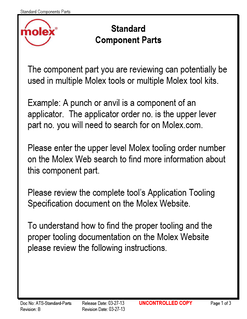 Applicators and Crimp Modules Part - 11184266 | Molex