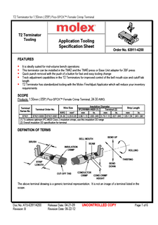 Applicators and Crimp Modules Part - 639114200 | Molex