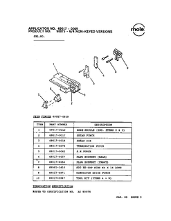 Applicators and Crimp Modules Part - 690170069 | Molex