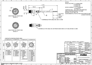 Circular Industrial Cordsets Part - 1200652277 | Molex