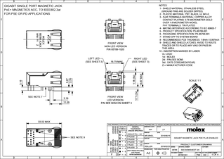 Modular Jacks and Plugs Part - 857891001 | Molex