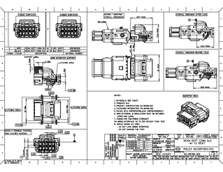 Partsline - Connecteur électrique Molex 10 Broches Pour Phares/feux Auto - Référence 98788 / 987881201 - Longueur Câble ~13 Cm - Pièce De Réparation