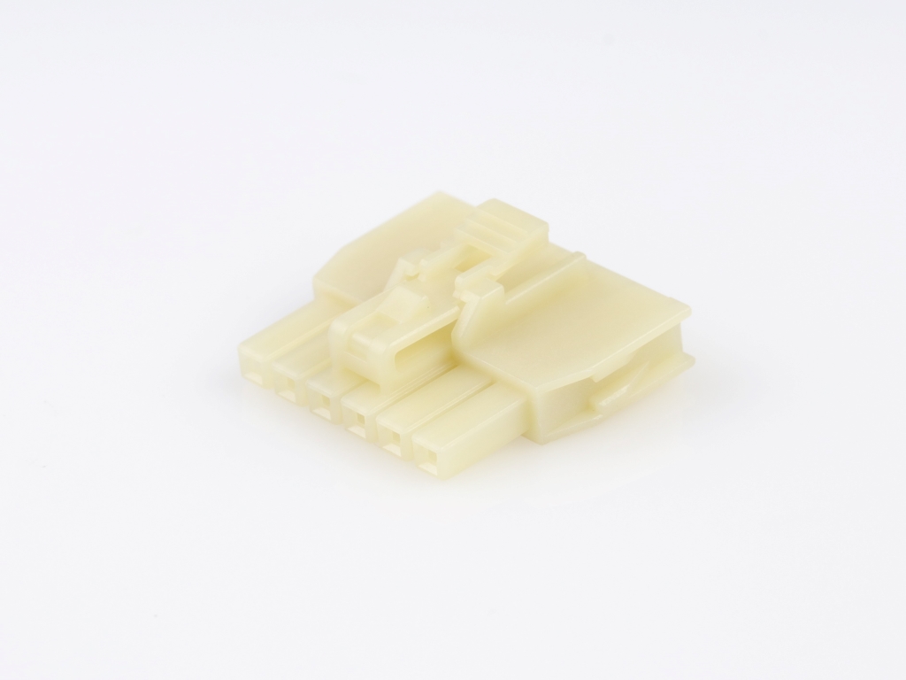 Nano-Fit Receptacle Housing, TPA Capable, 2.50mm Pitch, Single Row, 6 Circuits, Natural, Glow-Wire Capable