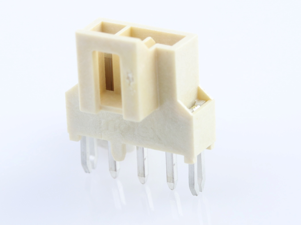 Nano-Fit Vertical Header, Through Hole, 2.50mm Pitch, Single Row, 3 Circuits, with Solder Clips, Tin (Sn) Plating, Natural, Glow-Wire Capable, Tray