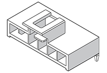 Nano-Fit Right-Angle Header, Through Hole, 2.50mm Pitch, Single Row, 4 Circuits, 0.76µm Gold (Au) Plating, Lubricated, Natural, Glow-Wire Capable, Tray