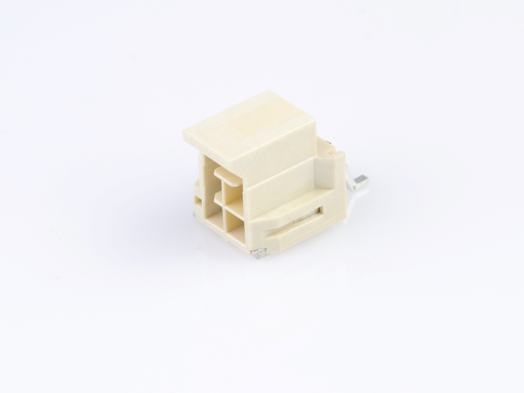 Nano-Fit Right-Angle Header, Surface Mount, 2.50mm Pitch, Dual Row, 4 Circuits, 0.76µm Tin (Sn) Plating, Natural, Glow-Wire Capable