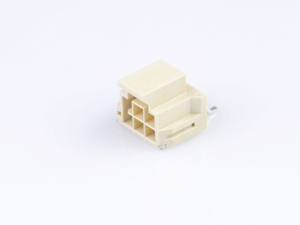 Nano-Fit Right-Angle Header, Surface Mount, 2.50mm Pitch, Dual Row, 6 Circuits, 0.76µm Gold (Au) Plating, Natural, Glow-Wire Capable