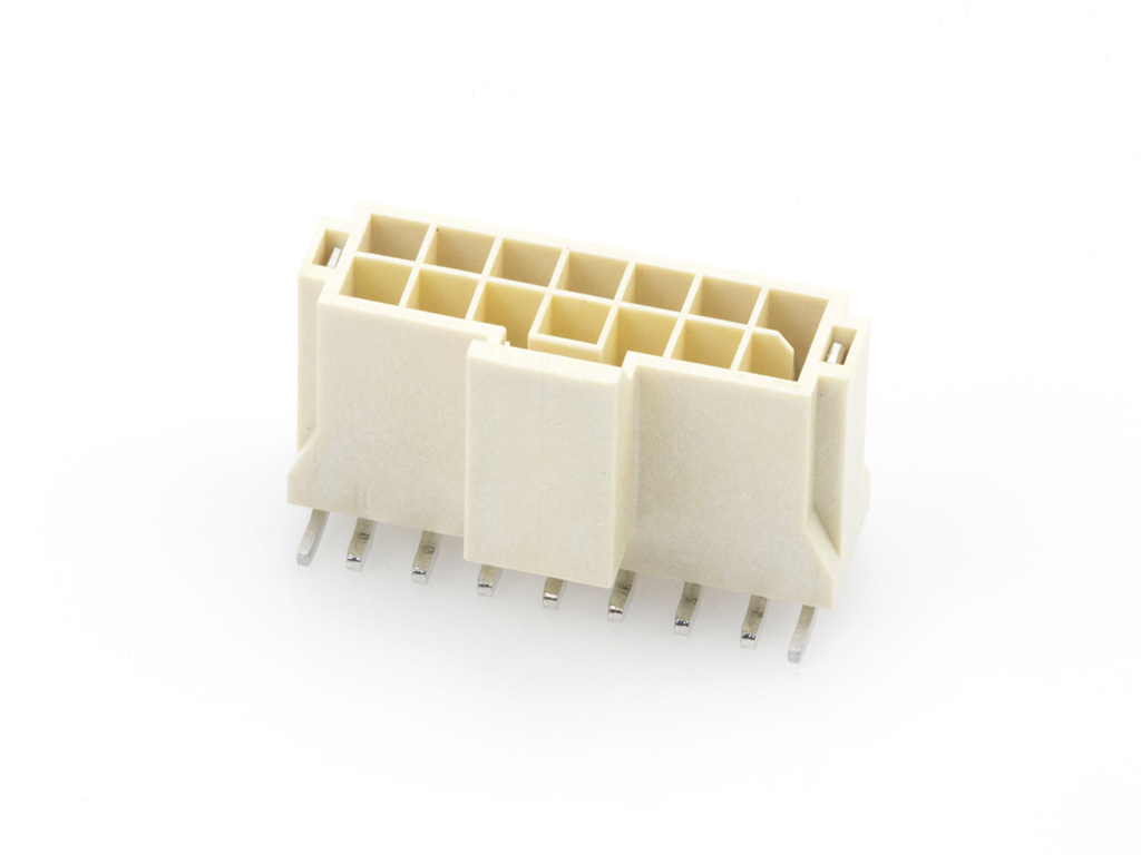 Nano-Fit Vertical Header, Surface Mount, 2.50mm Pitch, Dual Row, 14 Circuits, 0.76µm Tin (Sn) Plating, Natural, Glow-Wire Capable