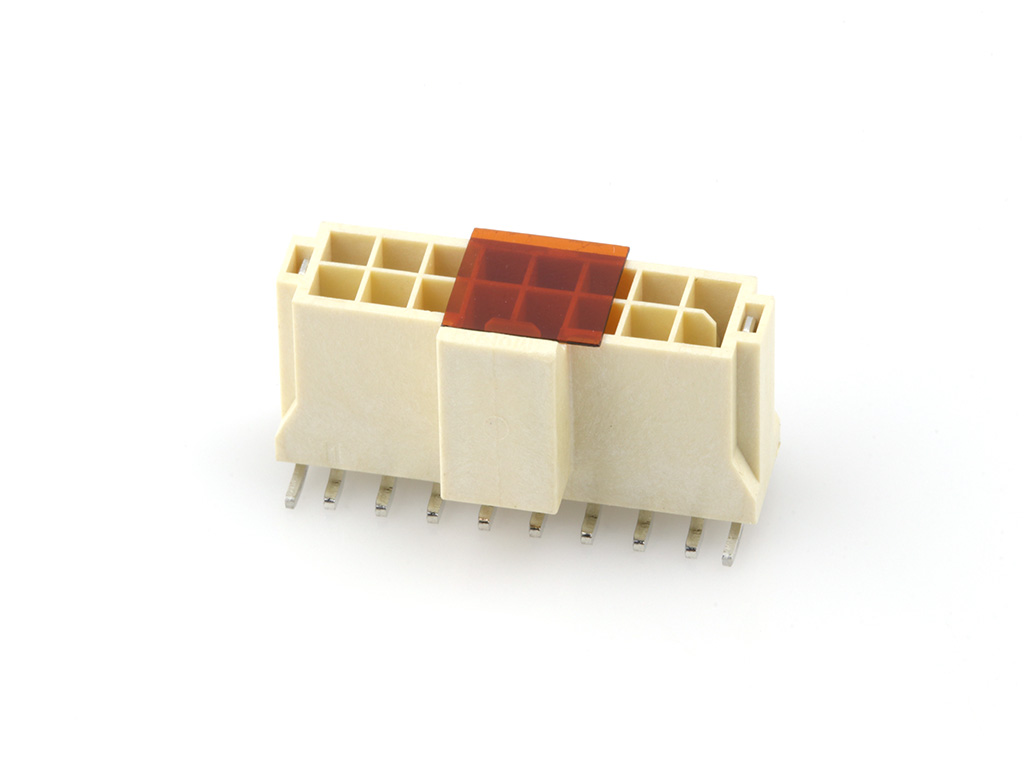 Nano-Fit Vertical Header, Surface Mount, 2.50mm Pitch, Dual Row, 16 Circuits, 0.76µm Tin (Sn) Plating, Natural, Glow-Wire Capable