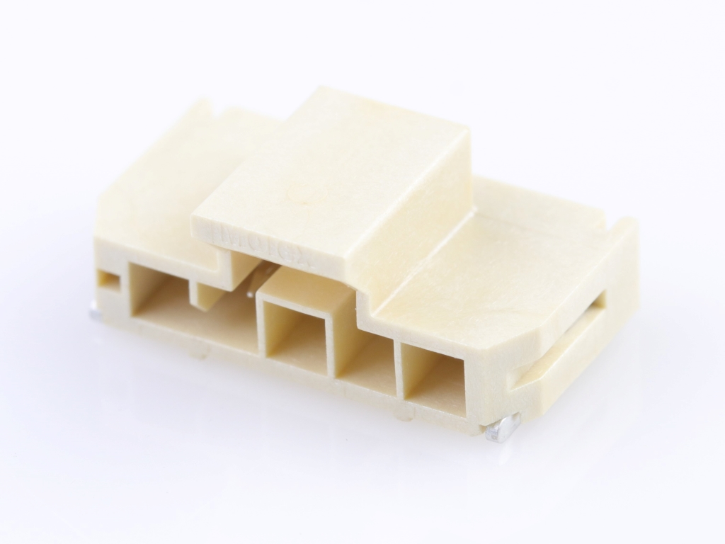 Nano-Fit Right-Angle Header, Surface Mount, 2.50mm Pitch, Single Row, 5 Circuits, 0.38µm Gold (Au) Plating, Natural, Glow-Wire Capable