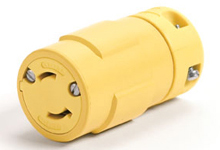 Power Connector Receptacle, Female Sockets NEMA L2-20R Free Hanging (In-Line)