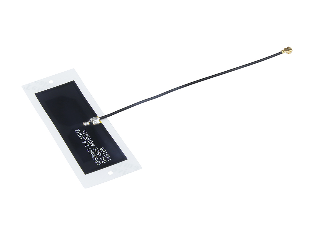 1.561GHz, 1.575GHz, 1.602GHz, 2.4GHz, 5GHz BeiDou, GLONASS, WiMax, WLAN, Wi-Fi Flat Patch RF Antenna 1.575GHz ~ 1.602GHz, 2.4GHz ~ 2.483GHz, 5.15GHz ~ 5.85GHz, 3GHz ~ 6GHz 3dBi, 4dBi, 4.7dBi U.FL (UMCC), IPEX MHF1 Adhesive