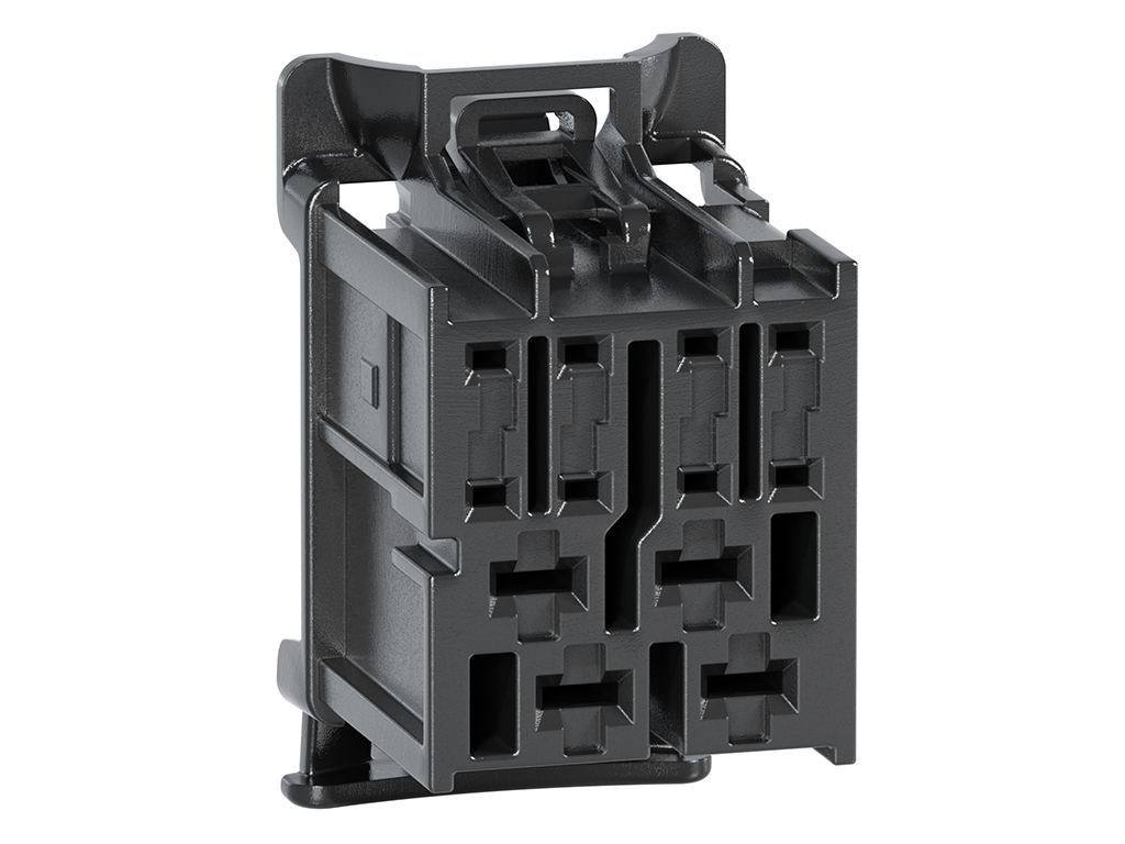 12 Rectangular Connectors - Housings Receptacle Black