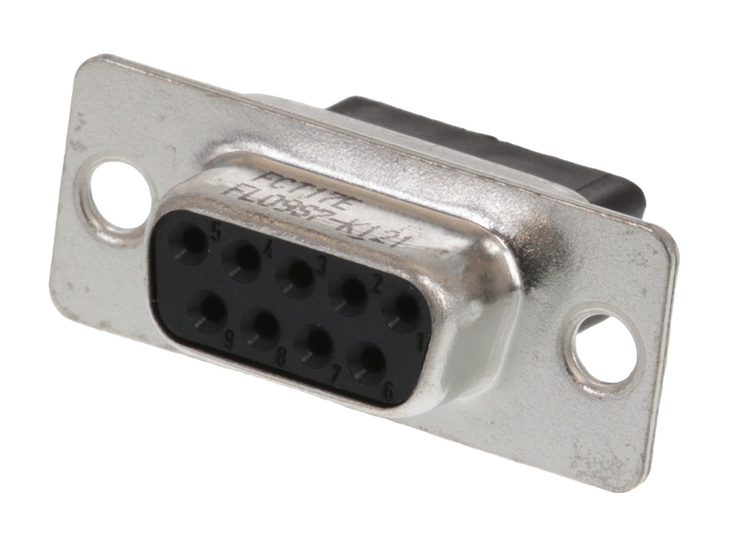 Receptacle for Female Contacts Housing D-Sub Connector 9 Position