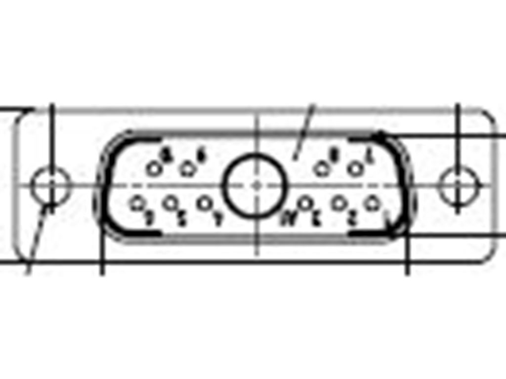11 (10 + 1 Coax or Power) Position D-Sub, Combo Plug, Male Pins Connector