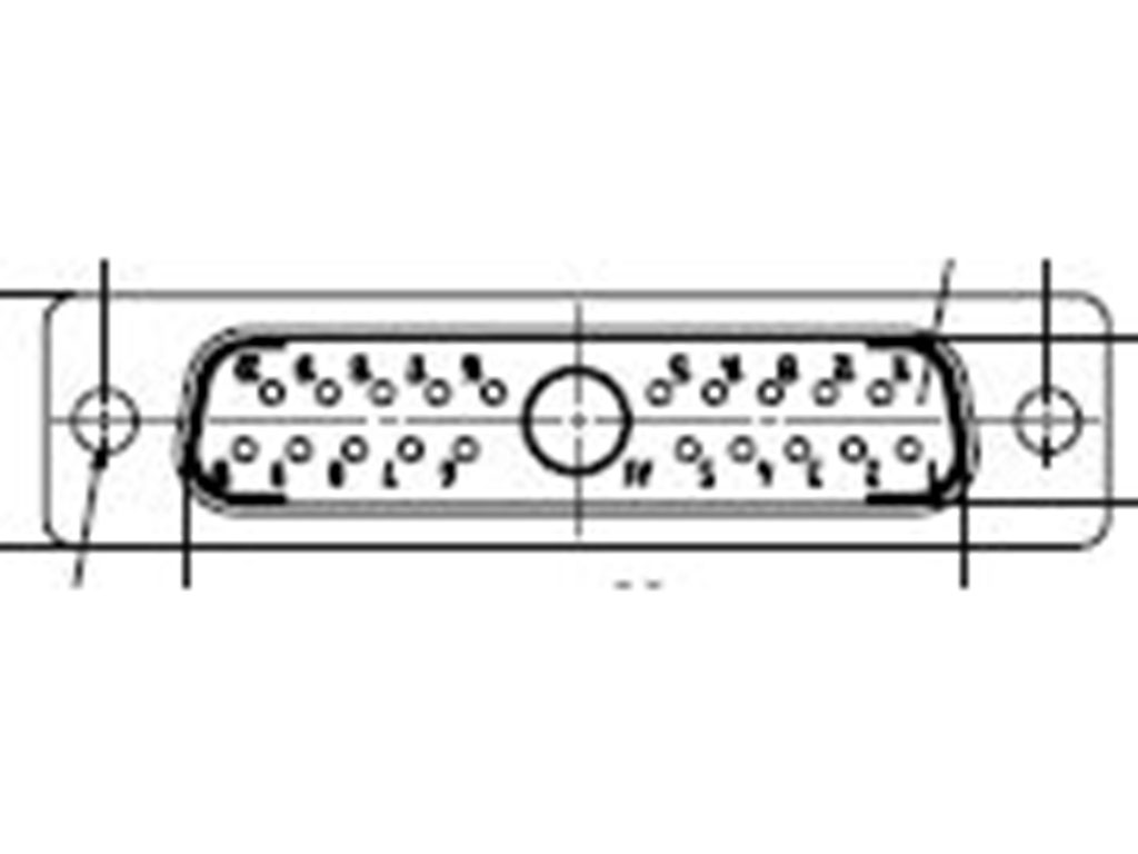 21 (20 + 1 Coax or Power) Position D-Sub, Combo Receptacle, Female Sockets Connector