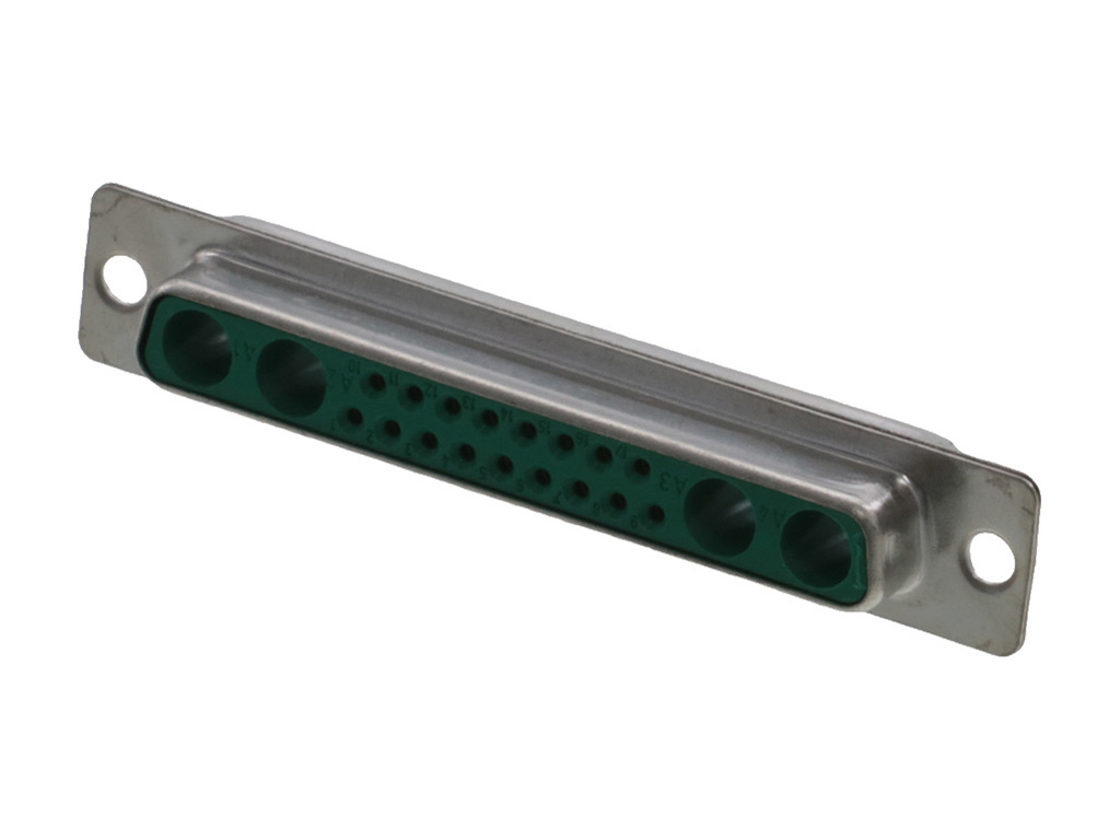 21 (17 + 4 Coax or Power) Position D-Sub, Combo Receptacle, Female Sockets Connector