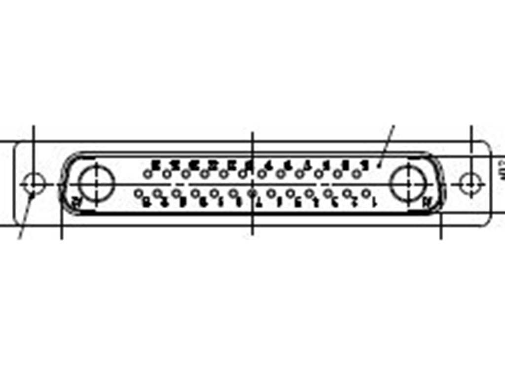 27 (25 + 2 Coax or Power) Position D-Sub, Combo Plug, Male Pins Connector