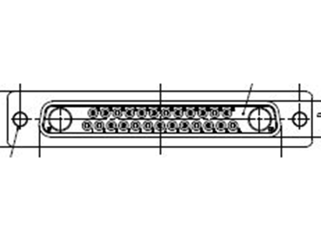 27 (25 + 2 Coax or Power) Position D-Sub, Combo Receptacle, Female Sockets Connector