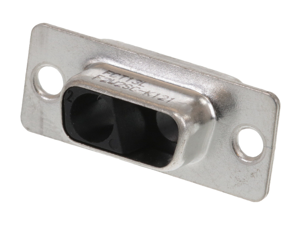 Receptacle for Female Contacts Housing D-Sub, Combo Connector 2 (Coax or Power) Position