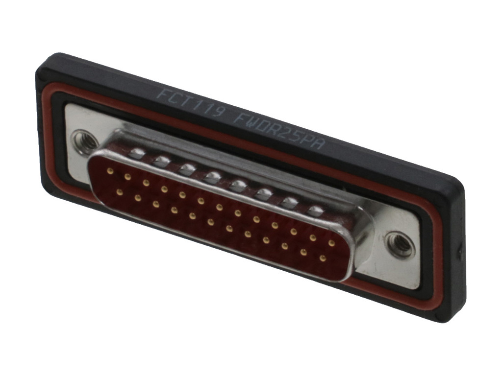 25 Position D-Sub Plug, Male Pins Connector