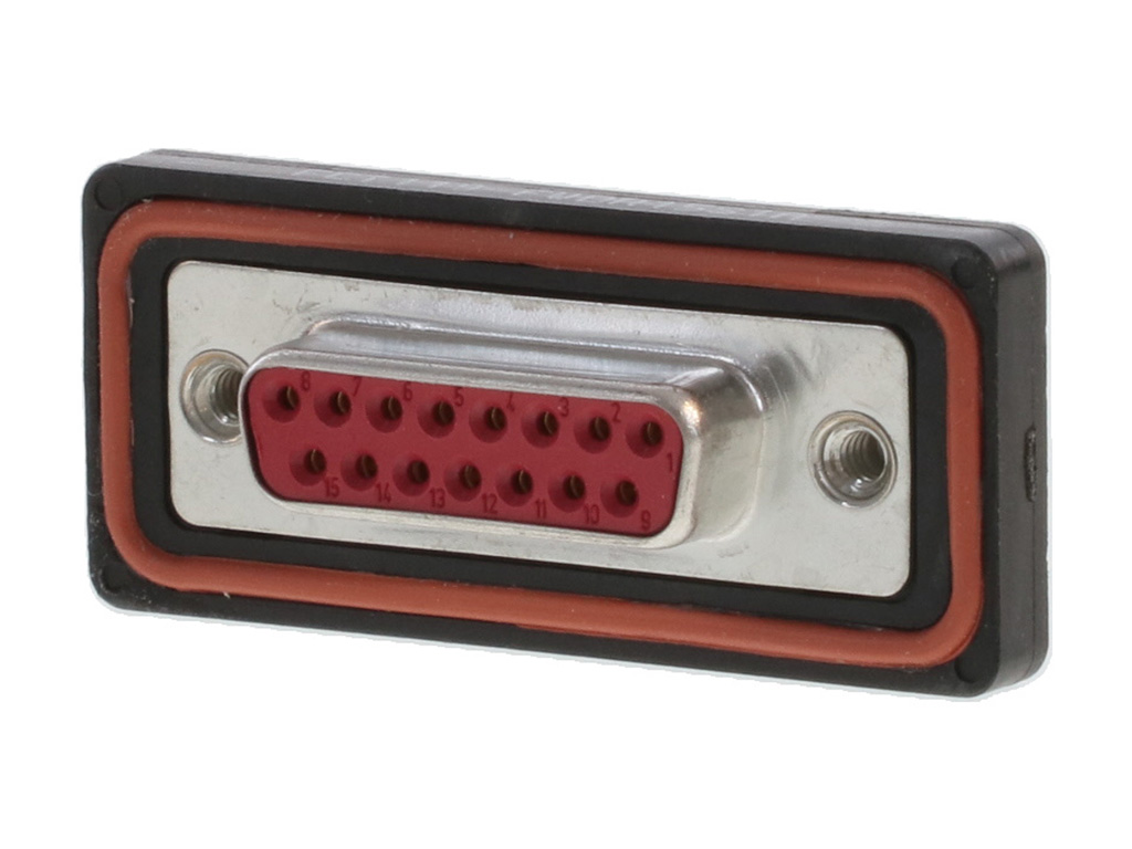 15 Position D-Sub Receptacle, Female Sockets Connector