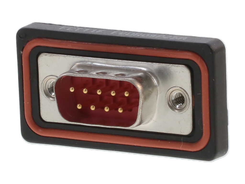 9 Position D-Sub Plug, Male Pins Connector