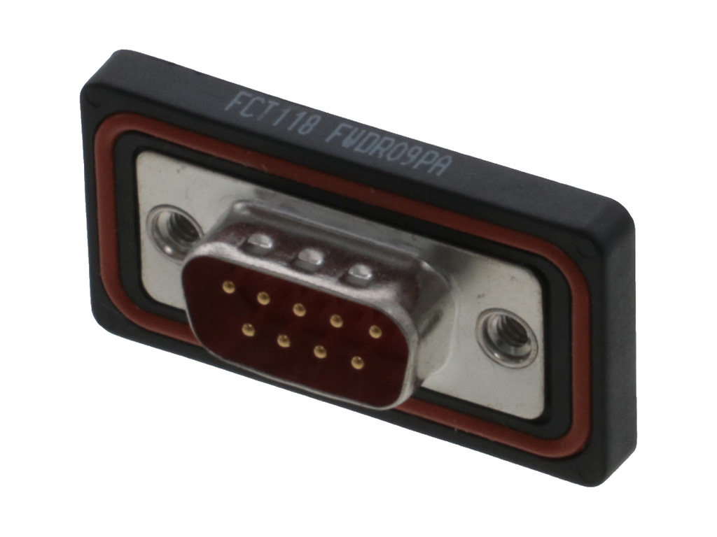 9 Position D-Sub Plug, Male Pins Connector