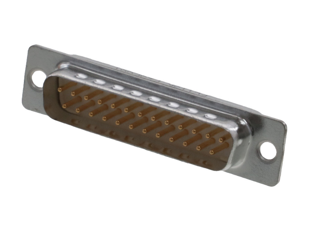 25 Position D-Sub Plug, Male Pins Connector