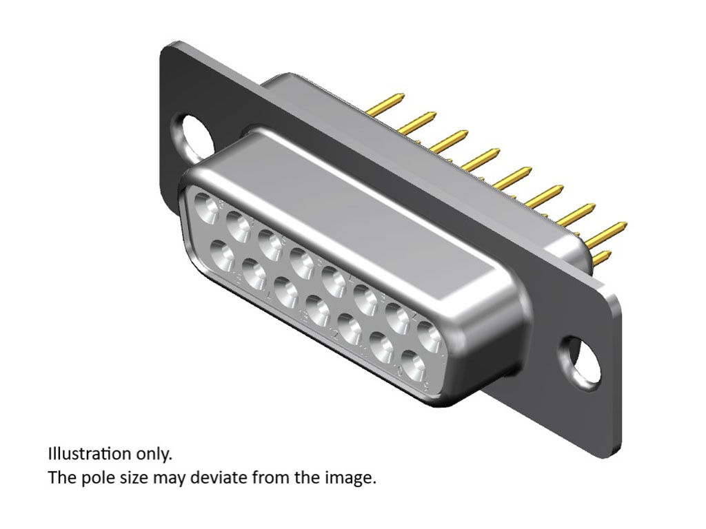 25 Position D-Sub Receptacle, Female Sockets Connector