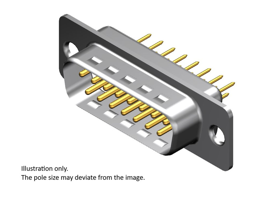 37 Position D-Sub Plug, Male Pins Connector