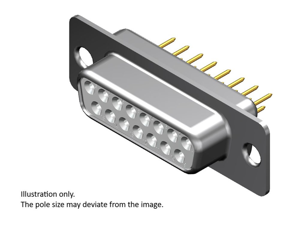 37 Position D-Sub Receptacle, Female Sockets Connector