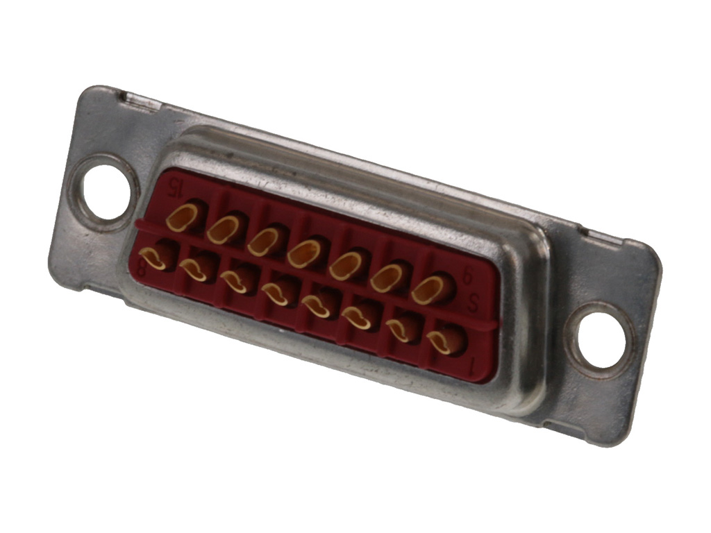 15 Position D-Sub Receptacle, Female Sockets Connector