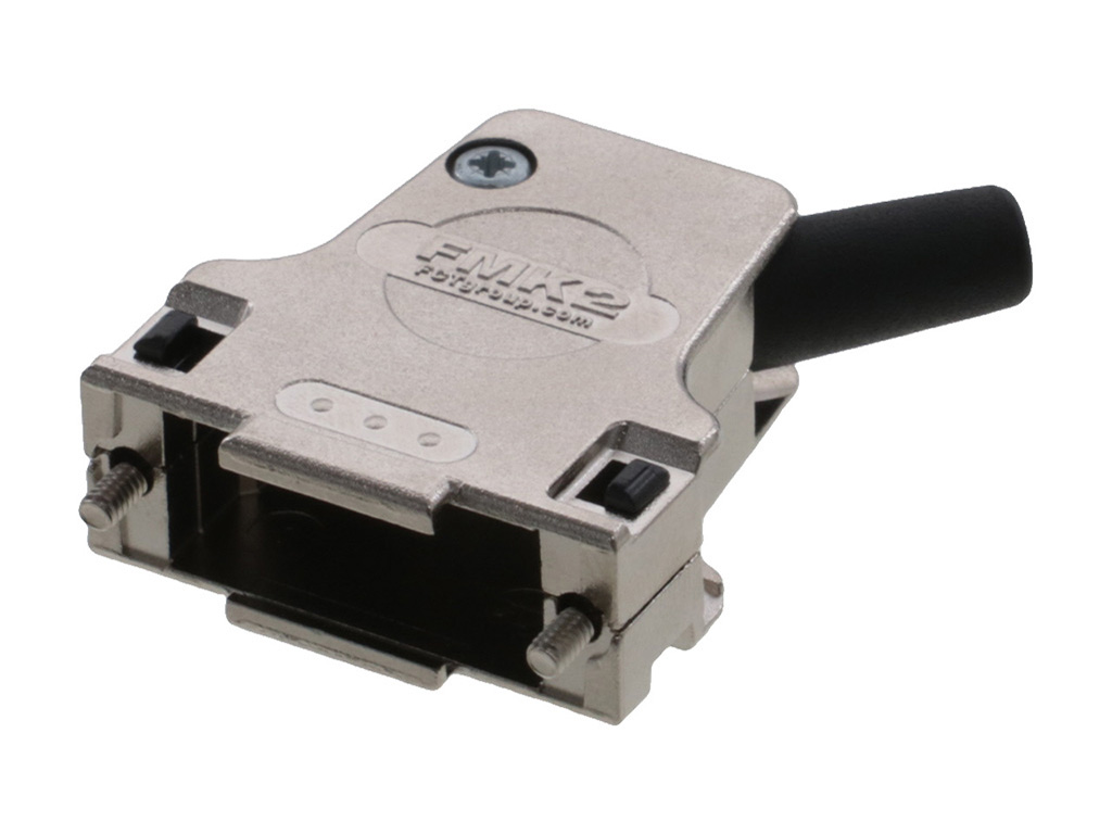 15 Position Two Piece Backshell Connector Silver 45° Shielded