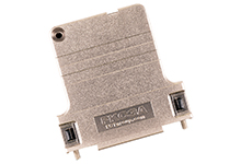 25 Position Two Piece Backshell Connector Black 70° Shielded