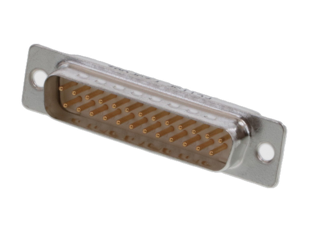 25 Position D-Sub Plug, Male Pins Connector