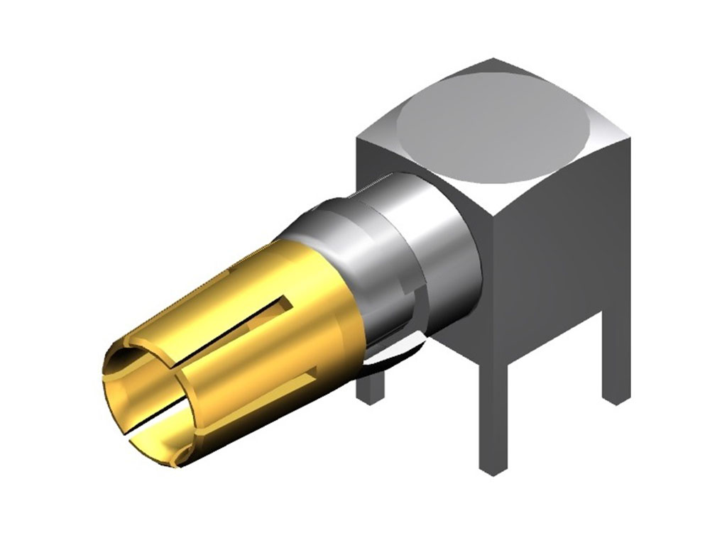 D-Sub Contact Female Socket, Right Angle Gold Solder, PCB Machined
