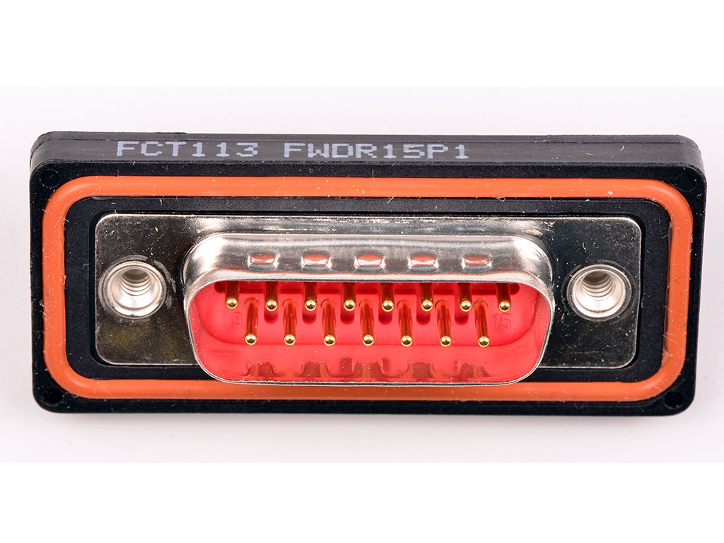 15 Position D-Sub Plug, Male Pins Connector