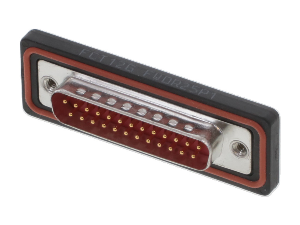 25 Position D-Sub Plug, Male Pins Connector