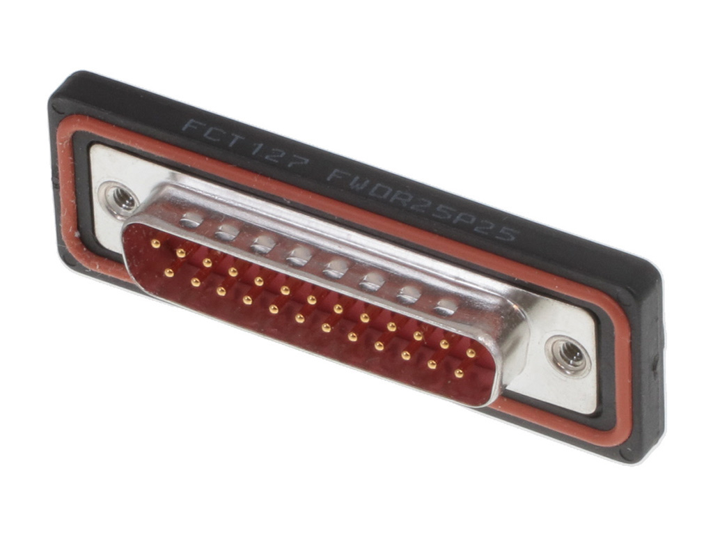 25 Position D-Sub Plug, Male Pins Connector
