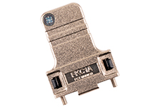 9 Position Two Piece Backshell Connector Black 70° Shielded