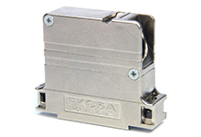 50 Position Two Piece Backshell Connector Black 70° Shielded