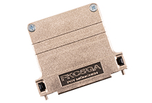 50 Position Two Piece Backshell Connector Black 180° Shielded