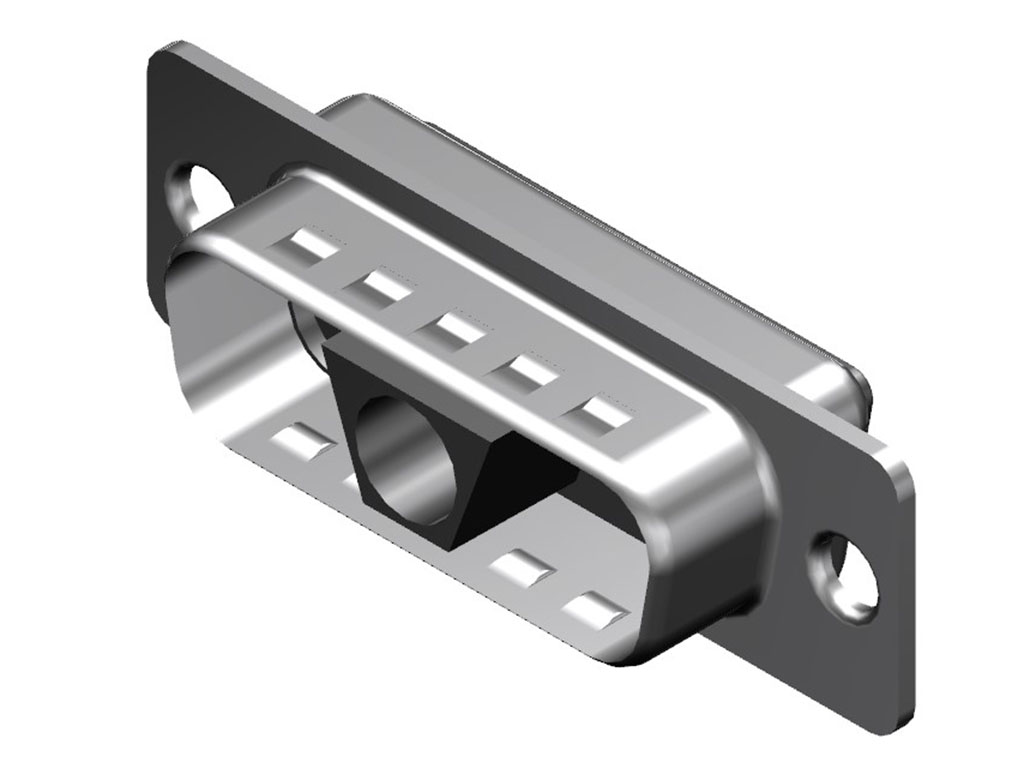Plug for Male Contacts Housing D-Sub, Combo Connector 3 (Coax or Power) Position