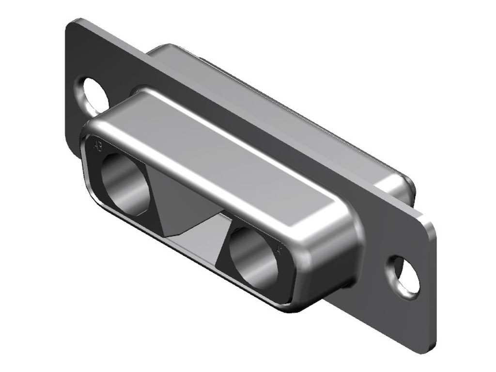 Receptacle for Female Contacts Housing D-Sub, Combo Connector 3 (Coax or Power) Position