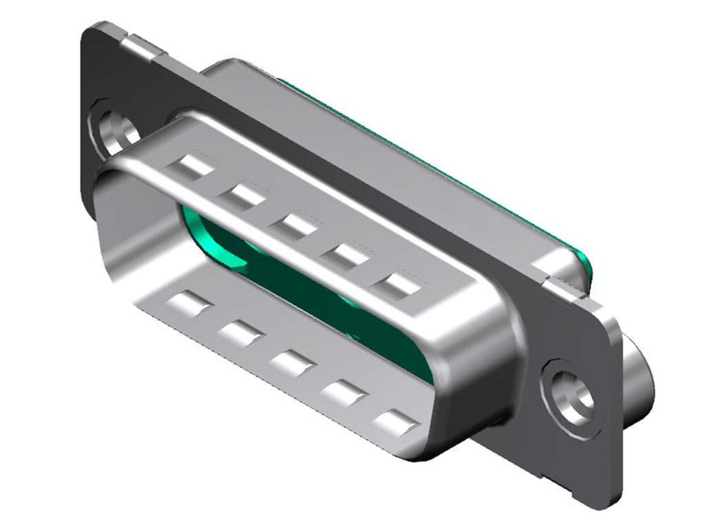 Plug for Male Contacts Housing D-Sub, Combo Connector 3 (Coax or Power) Position