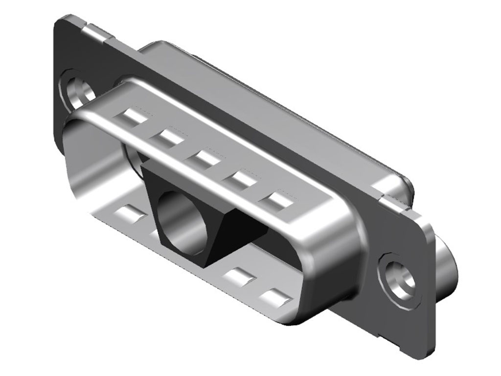 Plug for Male Contacts Housing D-Sub, Combo Connector 3 (Coax or Power) Position