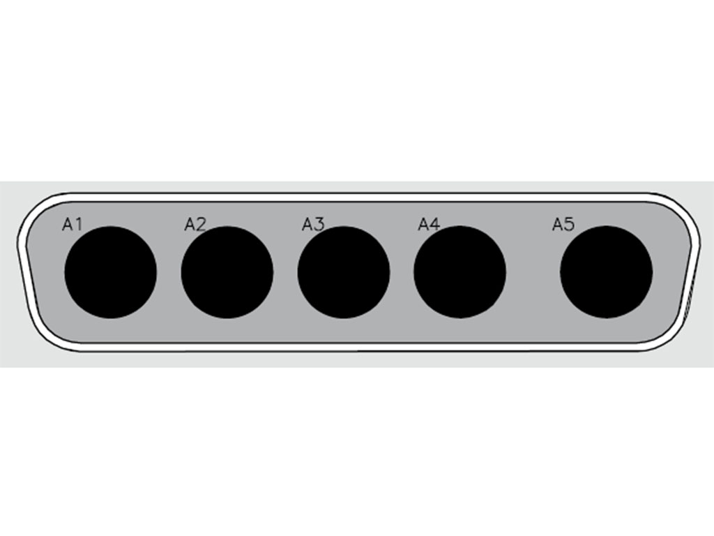 Plug for Male Contacts Housing D-Sub, Combo Connector 5 (Coax or Power) Position